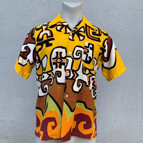 Other - Vintage 60’s Hawaiian Shirt Tiki Mod Style